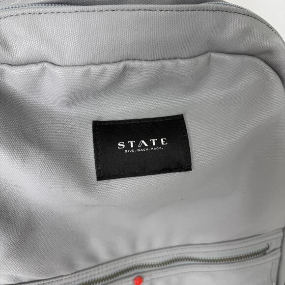 STATE Bags Backpack Frost Gray One Size Map Lining Laptop Sleeve Padded Straps main image 11